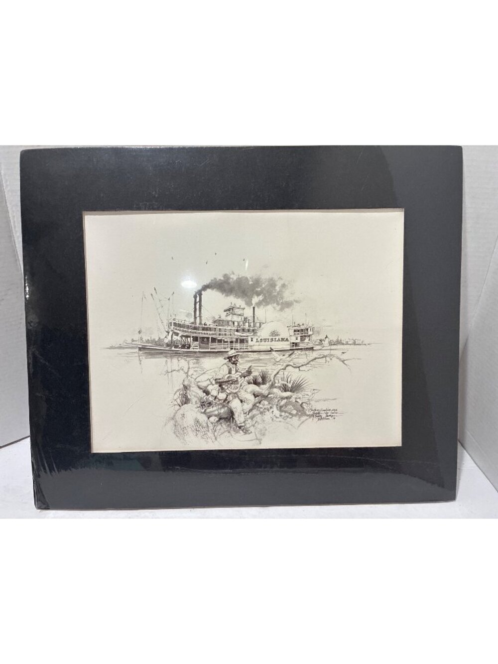 Tommy Thompson B&W Southern Ramblin Man Guitar Print - Signed from 1985 - Sealed